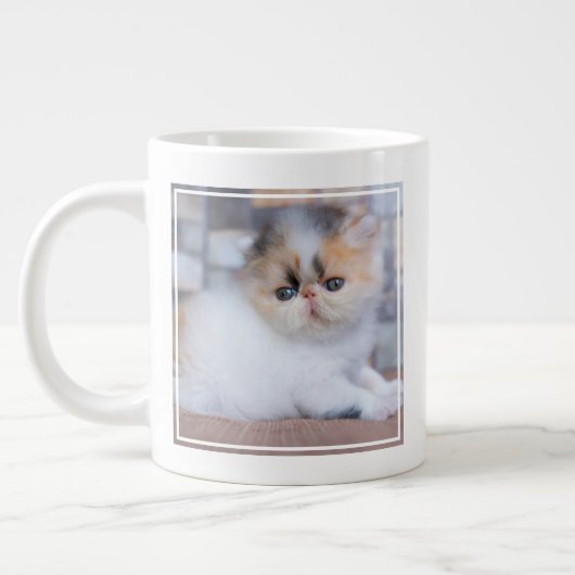 Niedliche Kleintiere | Calico Persian Kitten Jumbo-Tasse (Links)