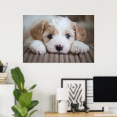 Niedliche Kleintiere | Cavashon Puppy Poster (Heimbüro)