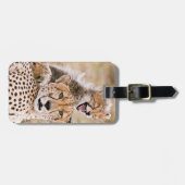 Niedliche Kleintiere | Cheetah Cat & Cub Gepäckanhänger (Vorderseite horizontal)