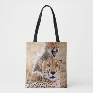 Niedliche Kleintiere Cheetah Cat & Cub Tasche