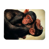 Niedliche Kleintiere | Chimpanzee Hug Magnet (Horizontal)
