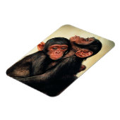 Niedliche Kleintiere | Chimpanzee Hug Magnet (Linke Seite)