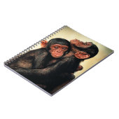 Niedliche Kleintiere | Chimpanzee Hug Notizblock (Linke Seite)