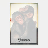 Niedliche Kleintiere | Chimpanzee Hug Post-it Klebezettel (Vorderseite)