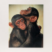 Niedliche Kleintiere | Chimpanzee Hug Puzzle (Vertikal)