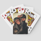Niedliche Kleintiere | Chimpanzee Hug Spielkarten (Rückseite)