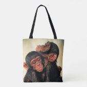 Niedliche Kleintiere | Chimpanzee Hug Tasche (Rückseite)