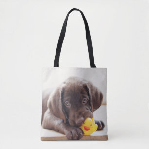 Niedliche Kleintiere   Chocolate Labrador Puppy Tasche