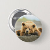 Niedliche Kleintiere | Coastal Brown Bären Cube Button (Vorne & Hinten)