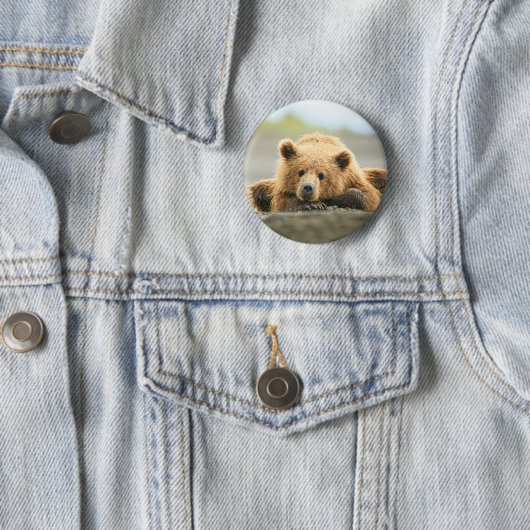 Niedliche Kleintiere | Coastal Brown Bären Cube Button (Beispiel)