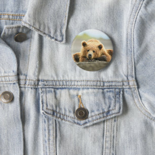 Niedliche Kleintiere Coastal Brown Bären Cube Button
