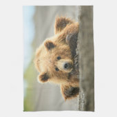 Niedliche Kleintiere | Coastal Brown Bären Cube Geschirrtuch (Vertikal)
