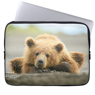 Niedliche Kleintiere   Coastal Brown Bären Cube Laptopschutzhülle