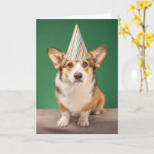 Niedliche Kleintiere | Corgi Birthday Welppy Karte (Gelbe Blume)