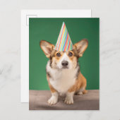Niedliche Kleintiere | Corgi Birthday Welppy Postkarte (Vorne/Hinten)