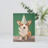 Niedliche Kleintiere | Corgi Birthday Welppy Postkarte (Stehend Vorderseite)
