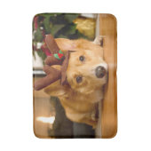 Niedliche Kleintiere | Corgi Christmas Reindeer Badematte (Vorderseite Vertikal)