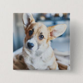 Niedliche Kleintiere | Corgi Head Tilt Button (Vorderseite)