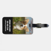 Niedliche Kleintiere | Corgi in Cloudy Yard Gepäckanhänger (Rückseite horizontal)