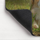Niedliche Kleintiere | Corgi in Cloudy Yard Mousepad (Ecke)