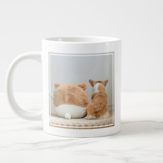 Niedliche Kleintiere | Corgi & Plush Puppy Jumbo-Tasse (Links)