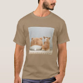 Niedliche Kleintiere | Corgi & Plush Puppy T-Shirt (Vorderseite)