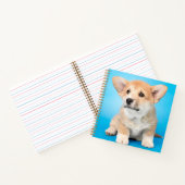 Niedliche Kleintiere | Corgi Puppy auf blau Notizblock (Innenseite)