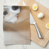 Niedliche Kleintiere | Corgi Puppy Looking Geschirrtuch (Viertel Falte)