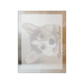 Niedliche Kleintiere | Corgi Puppy Looking Notizblock (Rotiert)