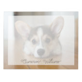 Niedliche Kleintiere | Corgi Puppy Looking Notizblock (Vorderseite)