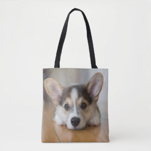 Niedliche Kleintiere Corgi Puppy Looking Tasche