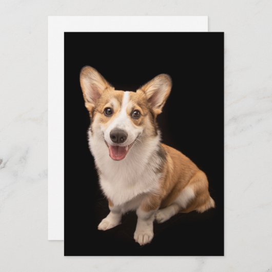 Niedliche Kleintiere | Corgi Puppy Smile Dankeskarte (Vorne/Hinten)