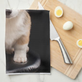 Niedliche Kleintiere | Corgi Puppy Stehend Tal Geschirrtuch (Viertel Falte)