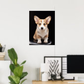 Niedliche Kleintiere | Corgi Puppy Stehend Tal Poster (Heimbüro)