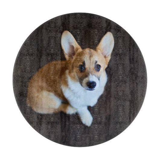 Niedliche Kleintiere | Corgi Sucht nach oben Schneidebrett (Vorderseite)