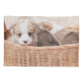 Niedliche Kleintiere | Corgi Tiny Puppy Kissenbezug (Rückseite)