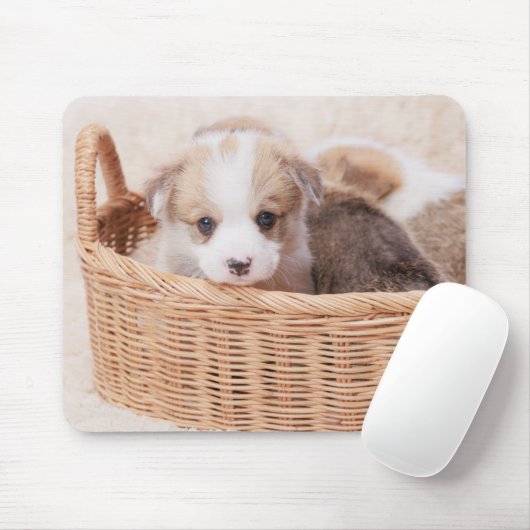 Niedliche Kleintiere | Corgi Tiny Puppy Mousepad (Mit Mouse)