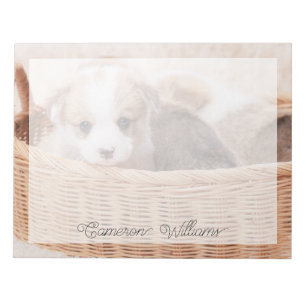 Niedliche Kleintiere   Corgi Tiny Puppy Notizblock