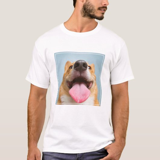 Niedliche Kleintiere | Corgi Tongue T-Shirt (Vorderseite)