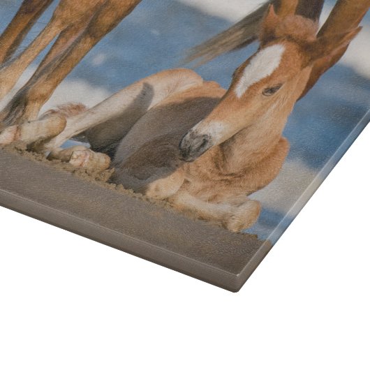 Niedliche Kleintiere | Corolla Wild Horse Schneidebrett (Ecke)