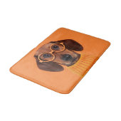 Niedliche Kleintiere | Dackel Orange Sweater Badematte (Schrägansicht)