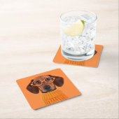 Niedliche Kleintiere | Dackel Orange Sweater Rechteckiger Pappuntersetzer (Vor Ort)