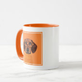 Niedliche Kleintiere | Dackel Orange Sweater Tasse (Vorderseite Links)