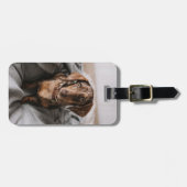 Niedliche Kleintiere | Dackel Schokolade Gepäckanhänger (Vorderseite horizontal)