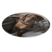 Niedliche Kleintiere | Dackel Schokolade Schneidebrett (Ecke)