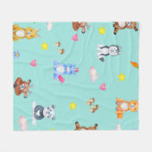 Niedliche Kleintiere, die Kinderzimmer verpökeln Fleecedecke (Vorderseite (Horizontal))