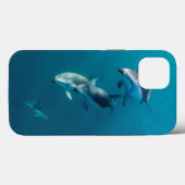 Niedliche Kleintiere | Dolphin-Familie Case-Mate iPhone Hülle (Rückseite (Horizontal))