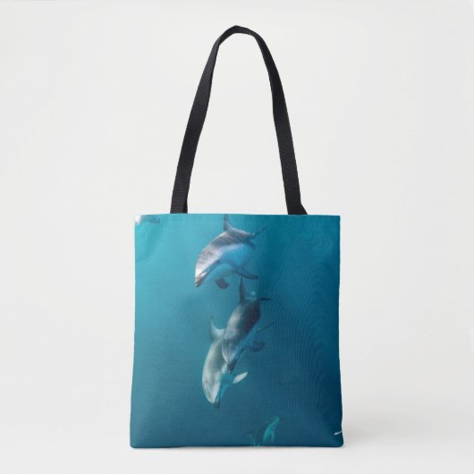 Niedliche Kleintiere | Dolphin-Familie Tasche (Vorderseite)