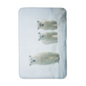 Niedliche Kleintiere | Drei junge Polarbären Badematte (Vorderseite Vertikal)