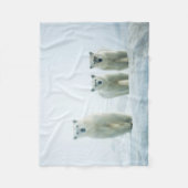 Niedliche Kleintiere | Drei junge Polarbären Fleecedecke (Vorderseite)